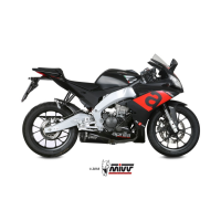 MIVV-SLIP-ON - DELTA RACE - Edelstahl Schwarz für APRILIA - RS 125 BJ. 2017 > 2020 - A.011.LDRB