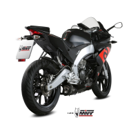 MIVV-SLIP-ON - DELTA RACE - Edelstahl Schwarz für APRILIA - RS 125 BJ. 2017 > 2020 - A.011.LDRB