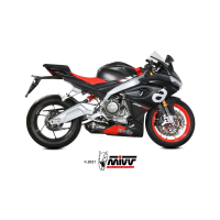 MIVV-Komplettanlage 2x1 - DELTA RACE - Edelstahl Schwarz für APRILIA - RS 660 BJ. 2020 > 2024 - A.014.LDRB