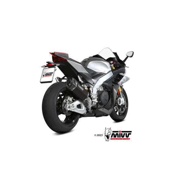 MIVV-SLIP-ON - SR-1 - Titan Schwarz für APRILIA - RSV4 BJ. 2021 > 2024 - A.015.LR1TB