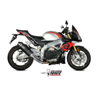 MIVV-SLIP-ON - SPEED EDGE - Edelstahl Schwarz für APRILIA - TUONO V4 1100 BJ. 2018 > 2020 - A.012.LRB