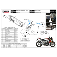 MIVV-SLIP-ON - SPEED EDGE - Titan für APRILIA - TUONO V4 1100 BJ. 2018 > 2020 - A.012.LRT