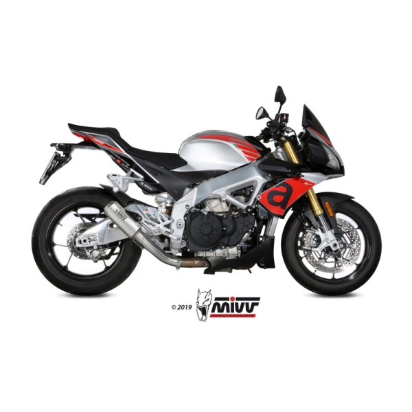 MIVV-SLIP-ON - MK3 - Edelstahl für APRILIA - TUONO V4 1100 BJ. 2018 > 2020 - A.012.SM3X