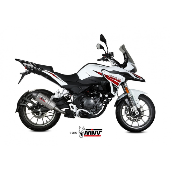 MIVV-SLIP-ON - OVAL - Titan mit Carbon Endkappe für BENELLI - TRK 251 BJ. 2019 > 2024 - E.006.L4C