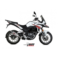 MIVV-SLIP-ON - OVAL - Titan mit Carbon Endkappe für BENELLI - TRK 251 BJ. 2019 > 2024 - E.006.L4C