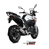 MIVV-SLIP-ON - OVAL - Titan mit Carbon Endkappe für BENELLI - TRK 251 BJ. 2019 > 2024 - E.006.L4C