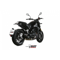 MIVV-SLIP-ON - OVAL - Carbon mit Carbon Endkappe für BENELLI - LEONCINO 500 BJ. 2017 > 2024 - E.002.L3C