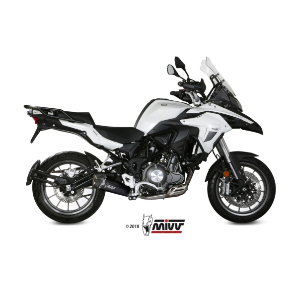 MIVV-SLIP-ON - DELTA RACE - Edelstahl Schwarz für BENELLI - TRK 502 BJ. 2017 > 2024 - E.003.LDRB