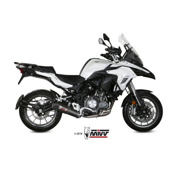 MIVV-SLIP-ON - OVAL - Carbon mit Carbon Endkappe für BENELLI - TRK 502 BJ. 2017 > 2024 - E.003.L3C