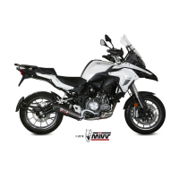 MIVV-SLIP-ON - OVAL - Carbon mit Carbon Endkappe für BENELLI - TRK 502 BJ. 2017 > 2024 - E.003.L3C