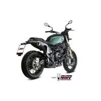 MIVV-SLIP-ON - X-M1 - Edelstahl Schwarz für BENELLI - LEONCINO 800 TRAIL BJ. 2022 > 2024 - E.011.LC4B