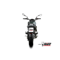 MIVV-SLIP-ON - X-M1 - Edelstahl Schwarz für BENELLI - LEONCINO 800 TRAIL BJ. 2022 > 2024 - E.011.LC4B