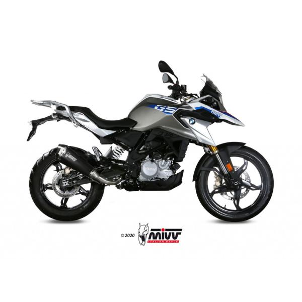 MIVV-Komplettanlage 1x1 - DELTA RACE - Edelstahl Schwarz für BMW - G 310 GS BJ. 2017 > 2024 - B.035.LDRB