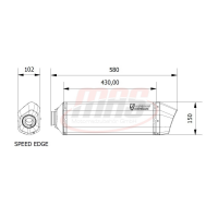 MIVV-SLIP-ON - SPEED EDGE - Edelstahl für BMW - F 650 GS BJ. 2008 > 2012 - B.007.LRX