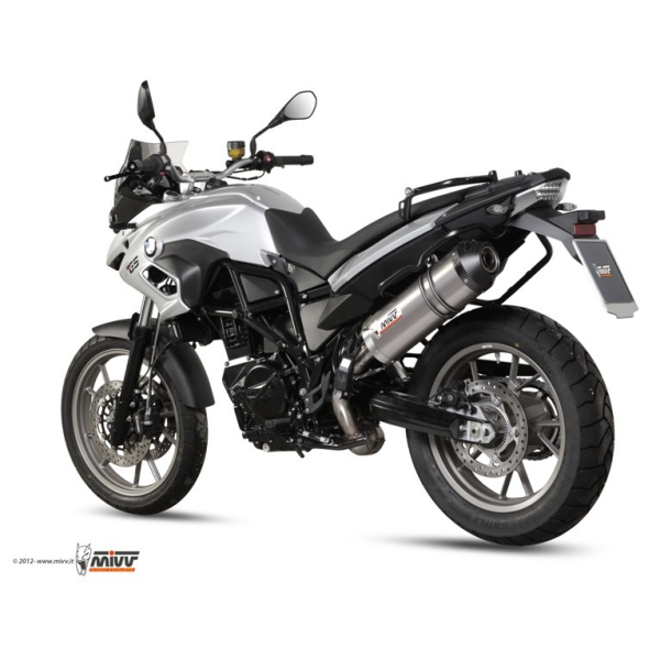 MIVV-SLIP-ON - OVAL - Titan mit Carbon Endkappe für BMW - F 700 GS BJ. 2012 > 2017 - B.014.LNC