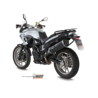 MIVV-SLIP-ON - SPEED EDGE - Edelstahl Schwarz für BMW - F 700 GS BJ. 2012 > 2017 - B.014.LRB