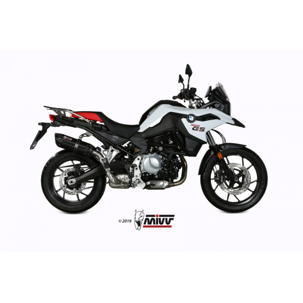 MIVV-SLIP-ON - SUONO - Edelstahl Schwarz für BMW - F 750 GS BJ. 2018 > 2024 - B.033.L9