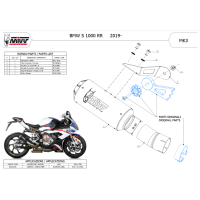 MIVV-SLIP-ON - MK3 - Carbon für BMW - S 1000 RR BJ. 2019 > 2024 - B.036.LM3C