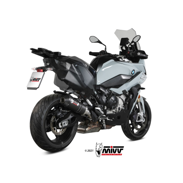 MIVV-SLIP-ON - OVAL - Carbon mit Carbon Endkappe für BMW - S 1000 XR BJ. 2020 > 2024 - B.039.L3C