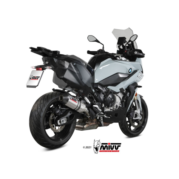 MIVV-SLIP-ON - OVAL - Titan mit Carbon Endkappe für BMW - S 1000 XR BJ. 2020 > 2024 - B.039.L4C