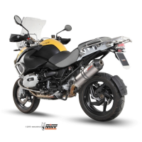 MIVV-SLIP-ON - OVAL - Titan mit Carbon Endkappe für BMW - R 1200 GS / Adventure BJ. 2010 > 2012 - B.012.LNC