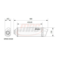 MIVV Auspuff - SLIP-ON - SPEED EDGE - Edelstahl-Schwarz für BMW R 1200 GS / Adventure - B.016.LRB