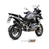 MIVV-SLIP-ON - SPEED EDGE - Edelstahl Schwarz für BMW - R 1200 GS / Adventure BJ. 2013 > 2018 - B.016.LRB