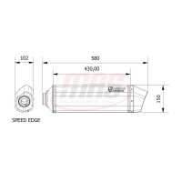 MIVV-SLIP-ON - SPEED EDGE - Titan für BMW - R 1200 GS / Adventure BJ. 2013 > 2018 - B.016.LGS