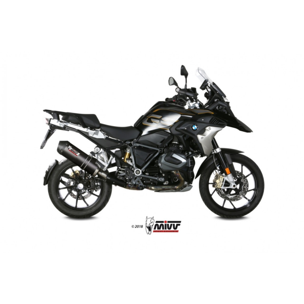 MIVV-SLIP-ON - OVAL - Carbon mit Carbon Endkappe für BMW - R 1250 GS / Adventure BJ. 2019 > 2023 - B.034.LEC