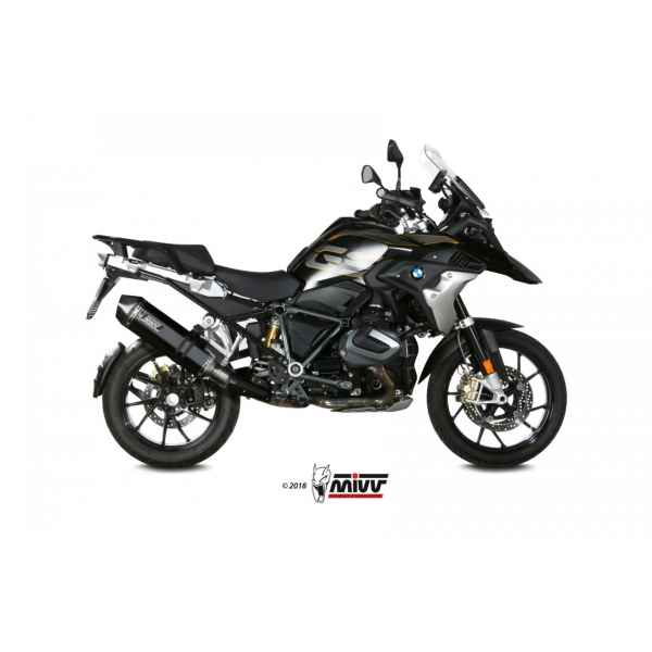 MIVV-SLIP-ON - SPEED EDGE - Edelstahl Schwarz für BMW - R 1250 GS / Adventure BJ. 2019 > 2023 - B.034.LRB