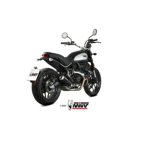 MIVV Auspuff - SLIP-ON - X-M1 - Edelstahl-Schwarz für DUCATI SCRAMBLER 800 ICON / ICON DARK - D.050.LC4B