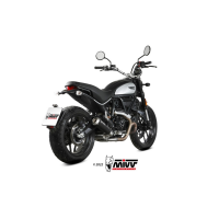 MIVV-SLIP-ON - X-M1 - Edelstahl Schwarz für DUCATI - SCRAMBLER 800 ICON / ICON DARK BJ. 2021 > 2022 - D.050.LC4B