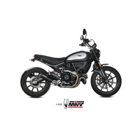 MIVV-SLIP-ON - X-M1 - Edelstahl Schwarz für DUCATI - SCRAMBLER 800 ICON / ICON DARK BJ. 2021 > 2022 - D.050.LC4B