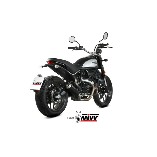 MIVV Auspuff - SLIP-ON - X-M1 - Edelstahl-Schwarz für DUCATI SCRAMBLER 800 ICON / ICON DARK - D.051.SC4B