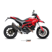 MIVV-SLIP-ON - SUONO - Edelstahl Schwarz für DUCATI - HYPERMOTARD 821 BJ. 2013 > 2015 - D.029.L9