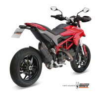 MIVV-SLIP-ON - SUONO - Edelstahl Schwarz für DUCATI - HYPERMOTARD 821 BJ. 2013 > 2015 - D.029.L9