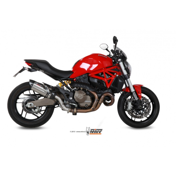 MIVV-SLIP-ON - SUONO - Edelstahl für DUCATI - MONSTER 821 BJ. 2014 > 2017 - D.030.L7