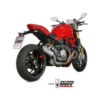 MIVV-SLIP-ON - GPpro - Edelstahl Schwarz für DUCATI - MONSTER 821 BJ. 2018 > 2020 - D.041.LXBP