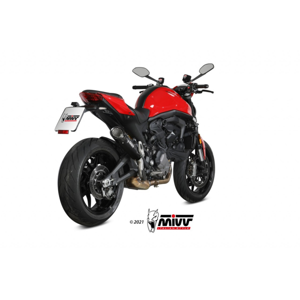 MIVV-SLIP-ON - X-M5 - Edelstahl Schwarz für DUCATI - MONSTER 937 / MONSTER 937 +  BJ. 2021 > 2024 - D.048.LC5B