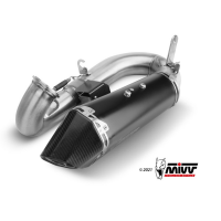 MIVV Auspuff - SLIP-ON - DELTA RACE - Edelstahl-Schwarz für DUCATI PANIGALE V2 - D.046.LDRB