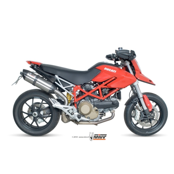 MIVV-SLIP-ON - SUONO - Edelstahl für DUCATI - HYPERMOTARD 1100 BJ. 2007 > 2009 - D.022.L7