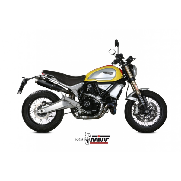 MIVV-2 SLIP-ON - GPpro - Edelstahl Schwarz für DUCATI - SCRAMBLER 1100 BJ. 2018 > 2020 - D.038.LXBP