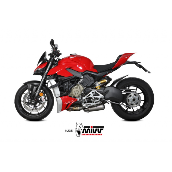 MIVV-2 SLIP-ON - X-M1 - Titan für DUCATI - STREETFIGHTER V4 BJ. 2020 > 2022 - D.047.SC4T