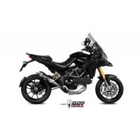 MIVV-SLIP-ON - DELTA RACE - Edelstahl Schwarz für DUCATI - MULTISTRADA 1200 BJ. 2010 > 2014 - D.027.LDRB