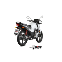 MIVV-Komplettanlage 1x1 - GP - Edelstahl Schwarz für HONDA - CB 125 F BJ. 2021 > 2024 - H.088.LXB