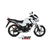 MIVV-Komplettanlage 1x1 - GP - Edelstahl Schwarz für HONDA - CB 125 F BJ. 2021 > 2024 - H.088.LXB