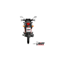 MIVV-Komplettanlage 1x1 - GP - Edelstahl Schwarz für HONDA - CB 125 F BJ. 2021 > 2024 - H.088.LXB