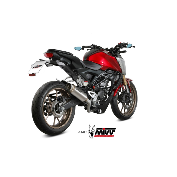 MIVV-Komplettanlage 1x1 - GPpro - Titan für HONDA - CB 125 R BJ. 2021 > 2024 - H.077.L6P