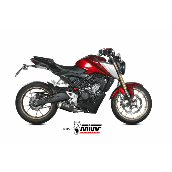 MIVV Auspuff - Komplettanlage 1x1 - MK3 - Carbon für HONDA CB 125 R - H.078.SM3C