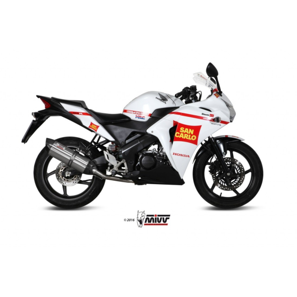 MIVV-Komplettanlage 1x1 - SUONO - Edelstahl für HONDA - CBR 125 R BJ. 2011 > 2016 - H.060.L7